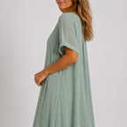 Women's Relaxed V-Neck Dress – Flowy Everyday Summer Dress