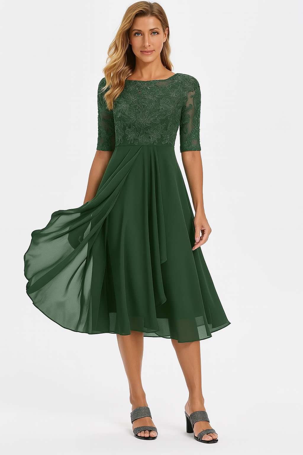 Women's A-Line Midi Dress – Summer Casual Dress – Aveline