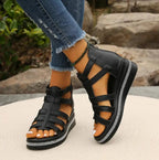 Women's Rhinestone Wedge Sandals – Platform Dress Sandals
