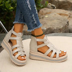 Women's Rhinestone Wedge Sandals – Platform Dress Sandals
