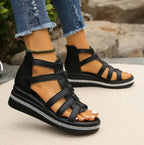 Women's Rhinestone Wedge Sandals – Platform Dress Sandals
