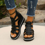 Women's Rhinestone Wedge Sandals – Platform Dress Sandals