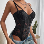 Women's Embroidered Lace Briefs – Seamless Floral Boxer Underwear