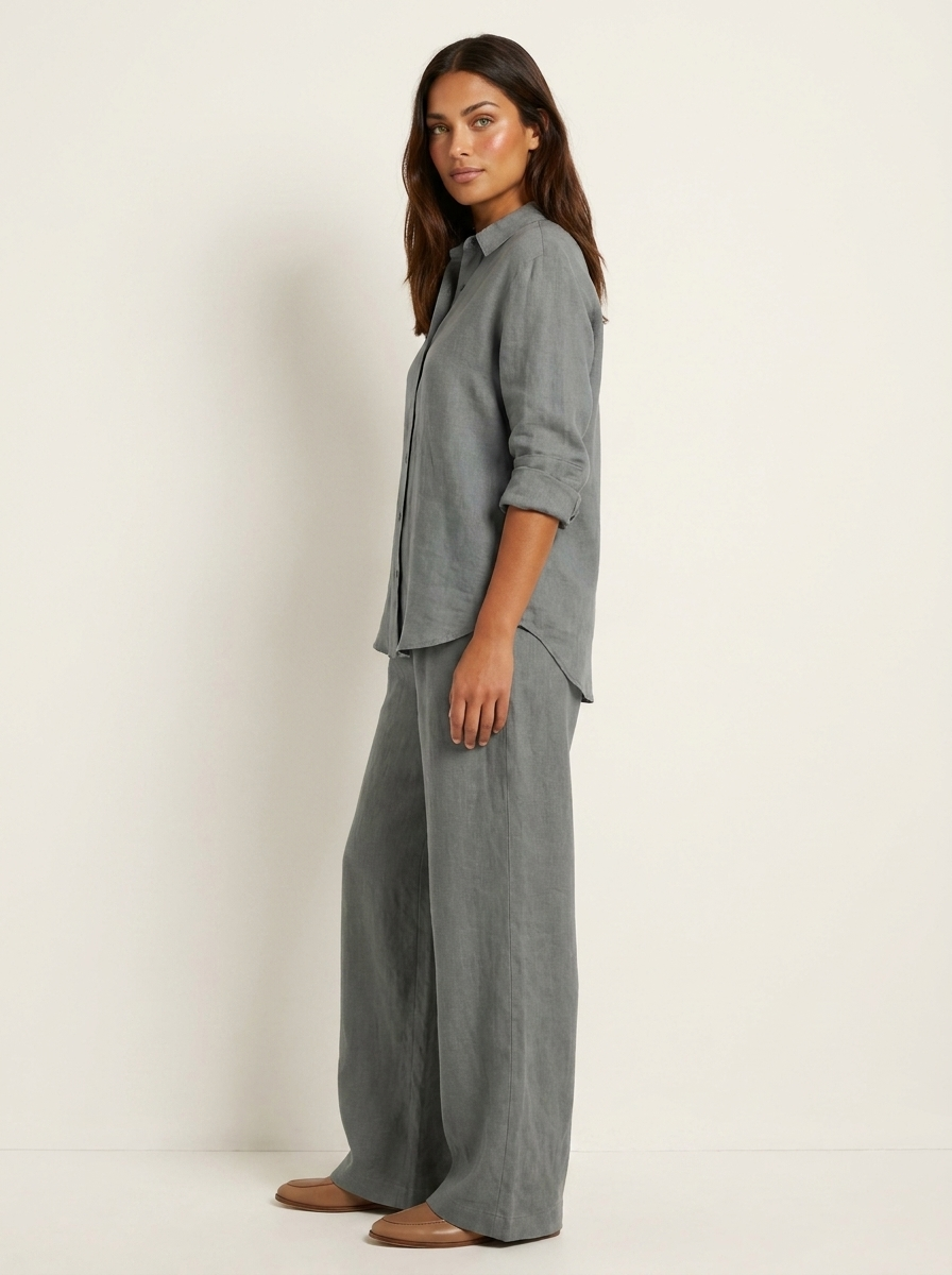 Women's Relaxed Lounge Set – Wide Leg Set