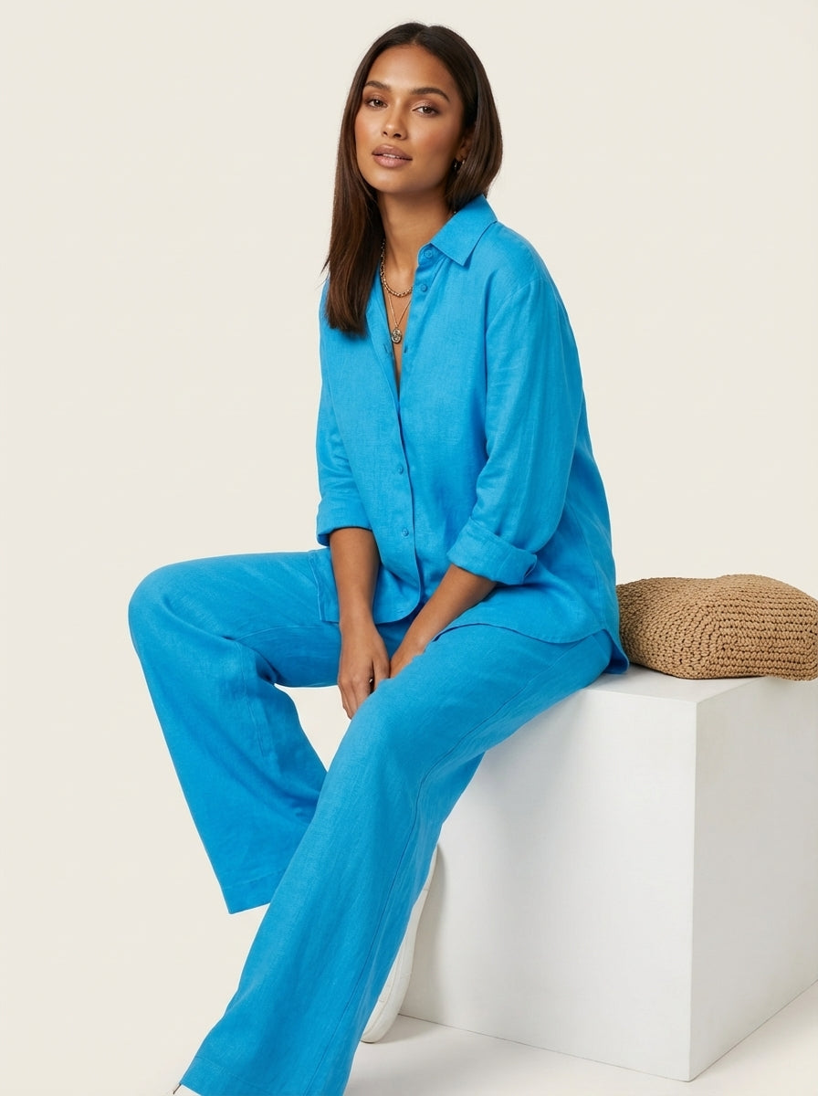 Women's Relaxed Lounge Set – Wide Leg Set