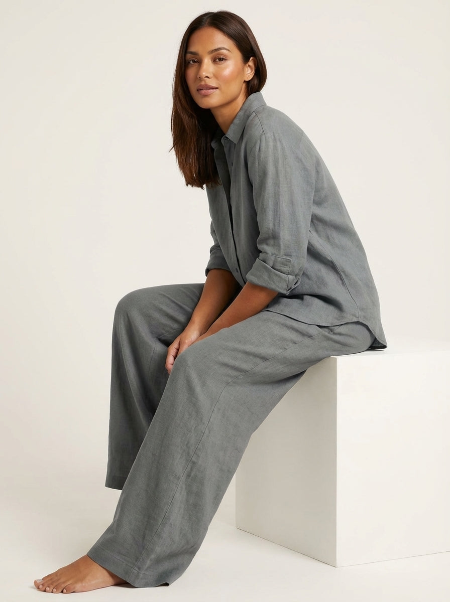 Women's Relaxed Lounge Set – Wide Leg Set