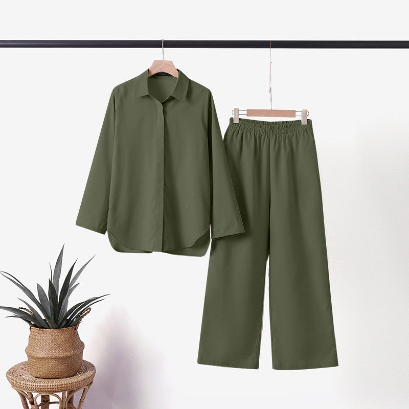 Women's Relaxed Lounge Set – Wide Leg Set