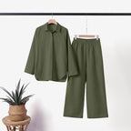 Women's Relaxed Lounge Set – Wide Leg Set