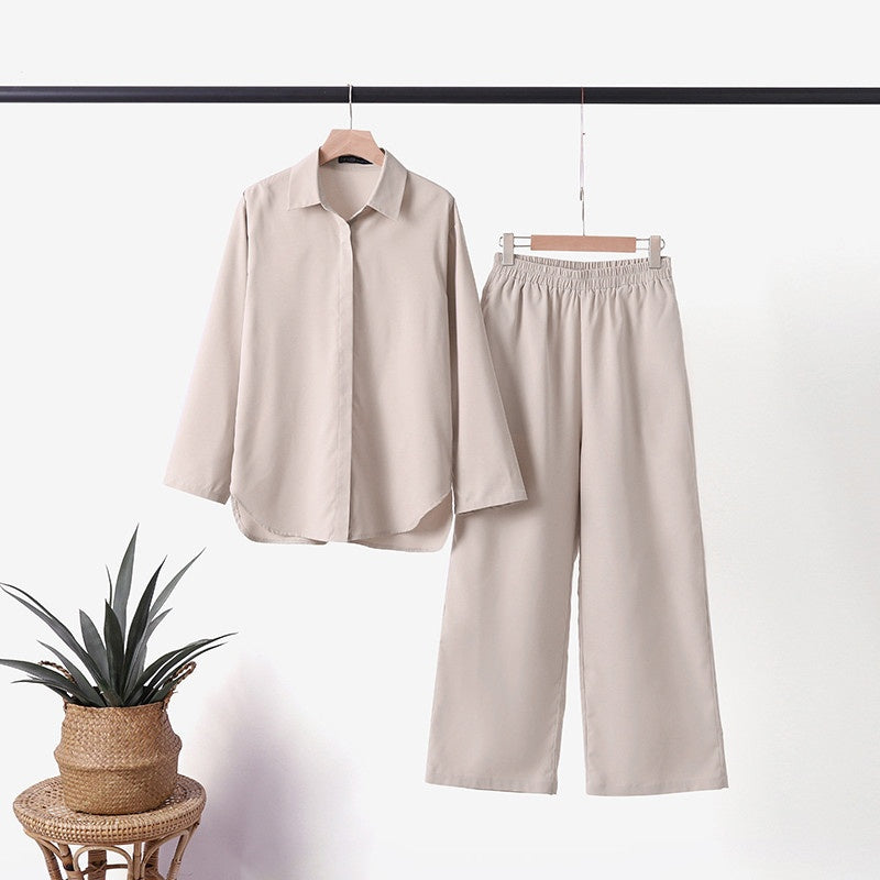 Women's Relaxed Lounge Set – Wide Leg Set