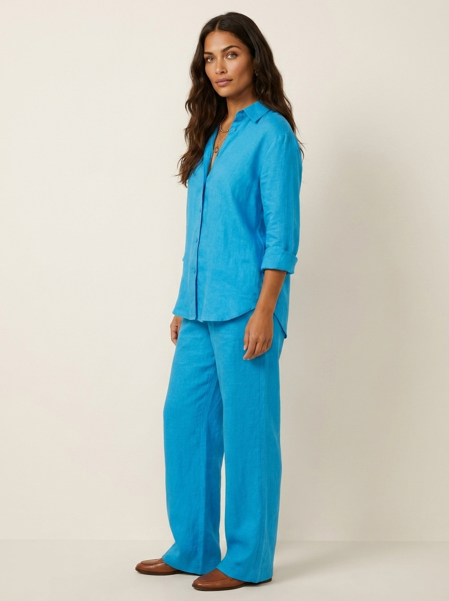 Women's Relaxed Lounge Set – Wide Leg Set