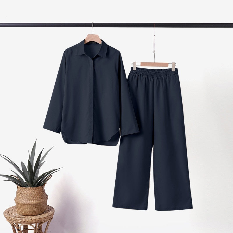 Women's Relaxed Lounge Set – Wide Leg Set