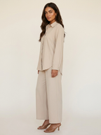 Women's Relaxed Lounge Set – Wide Leg Set