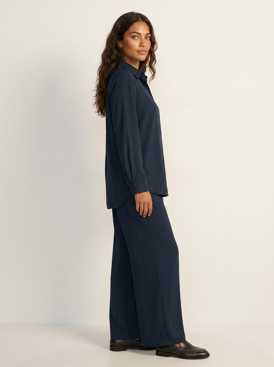 Women's Relaxed Lounge Set – Wide Leg Set