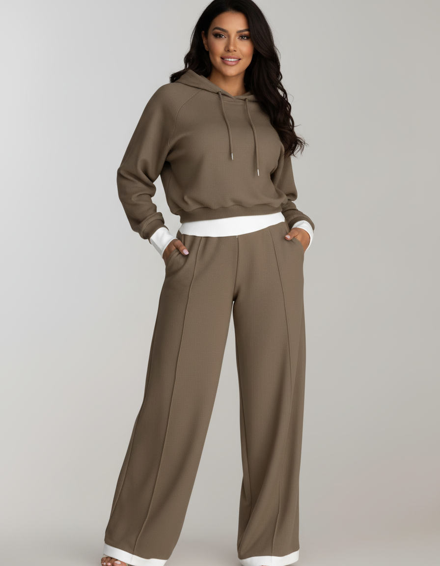 Women's Hooded Lounge Set – Wide Leg Set