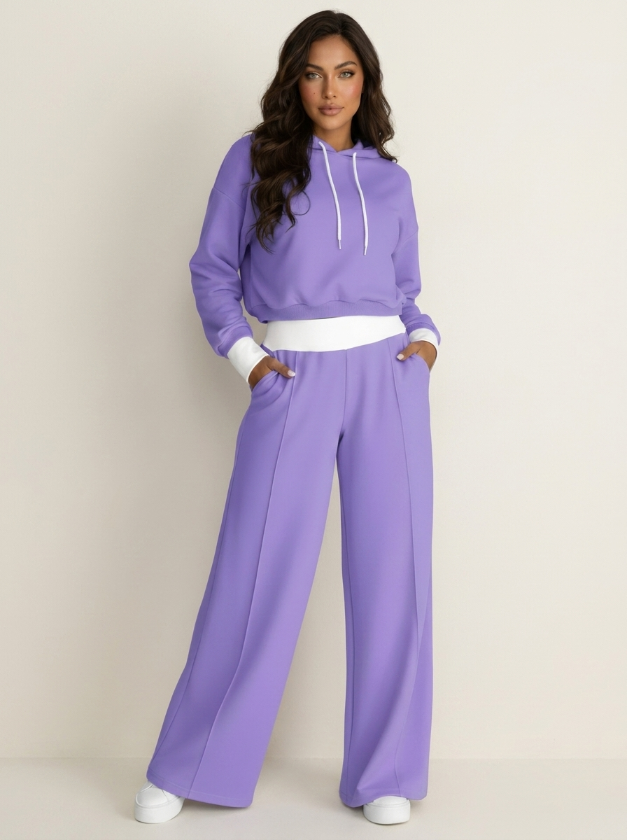 Women's Hooded Lounge Set – Wide Leg Set