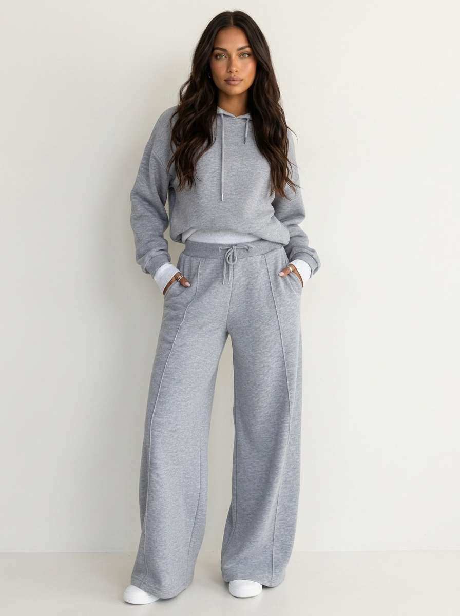 Women's Hooded Lounge Set – Wide Leg Set