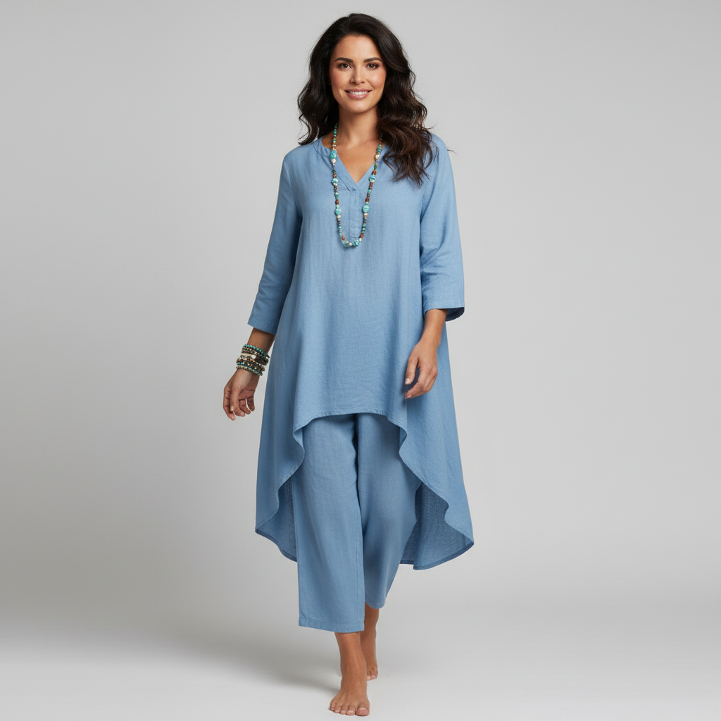 Women's Tunic Lounge Set – Relaxed Two-Piece Set