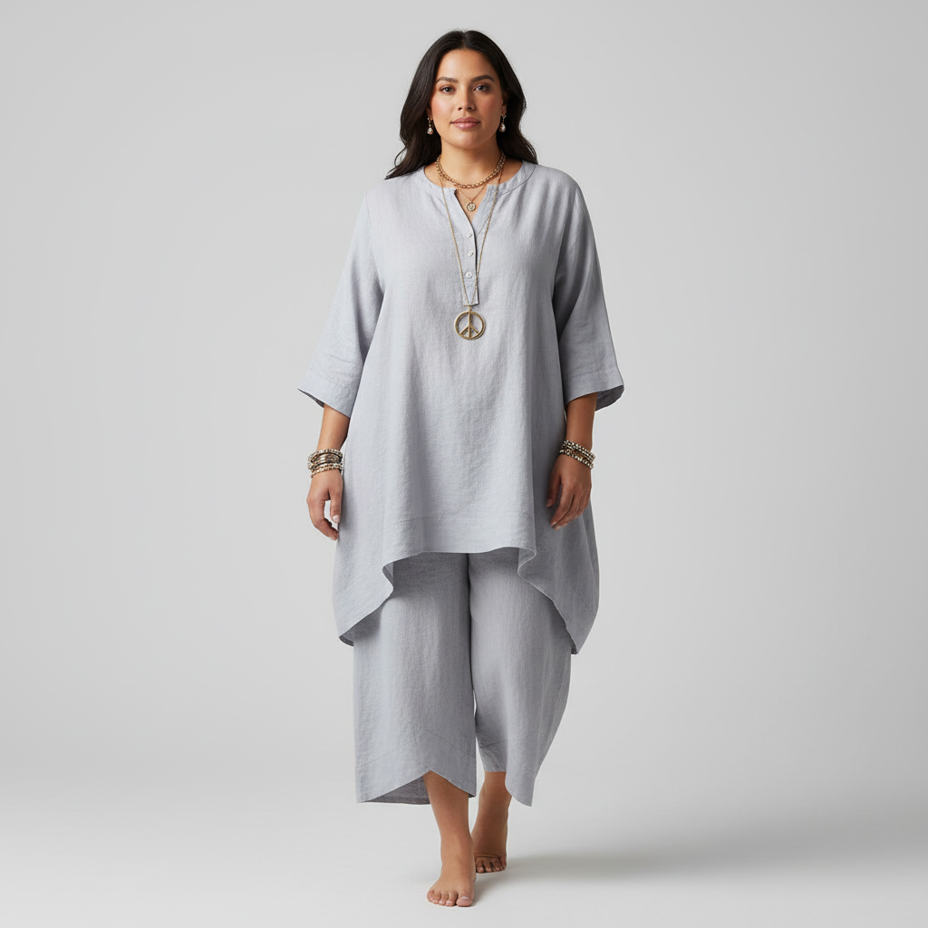 Women's Tunic Lounge Set – Relaxed Two-Piece Set