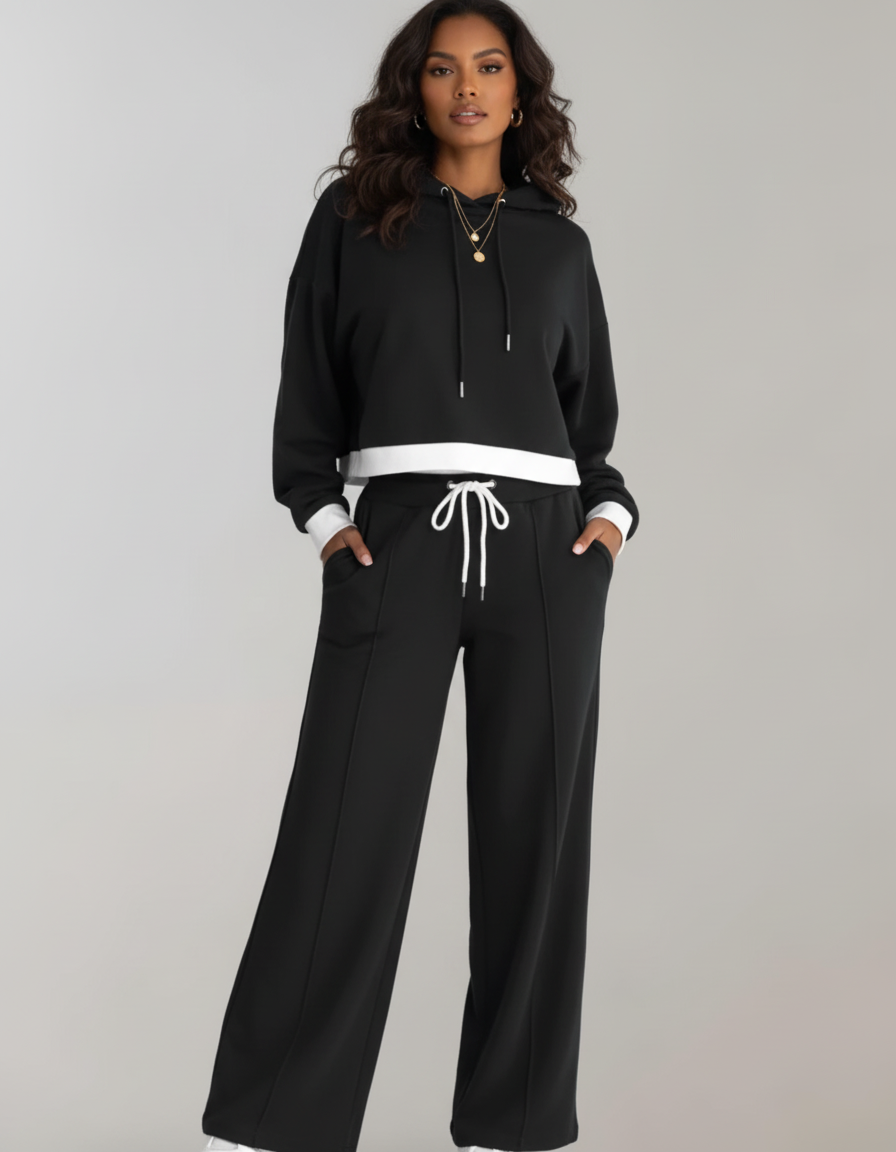 Women's Hooded Lounge Set – Wide Leg Set