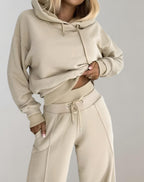 Women's Hoodie Tracksuit Set – Wide Leg Lounge Set