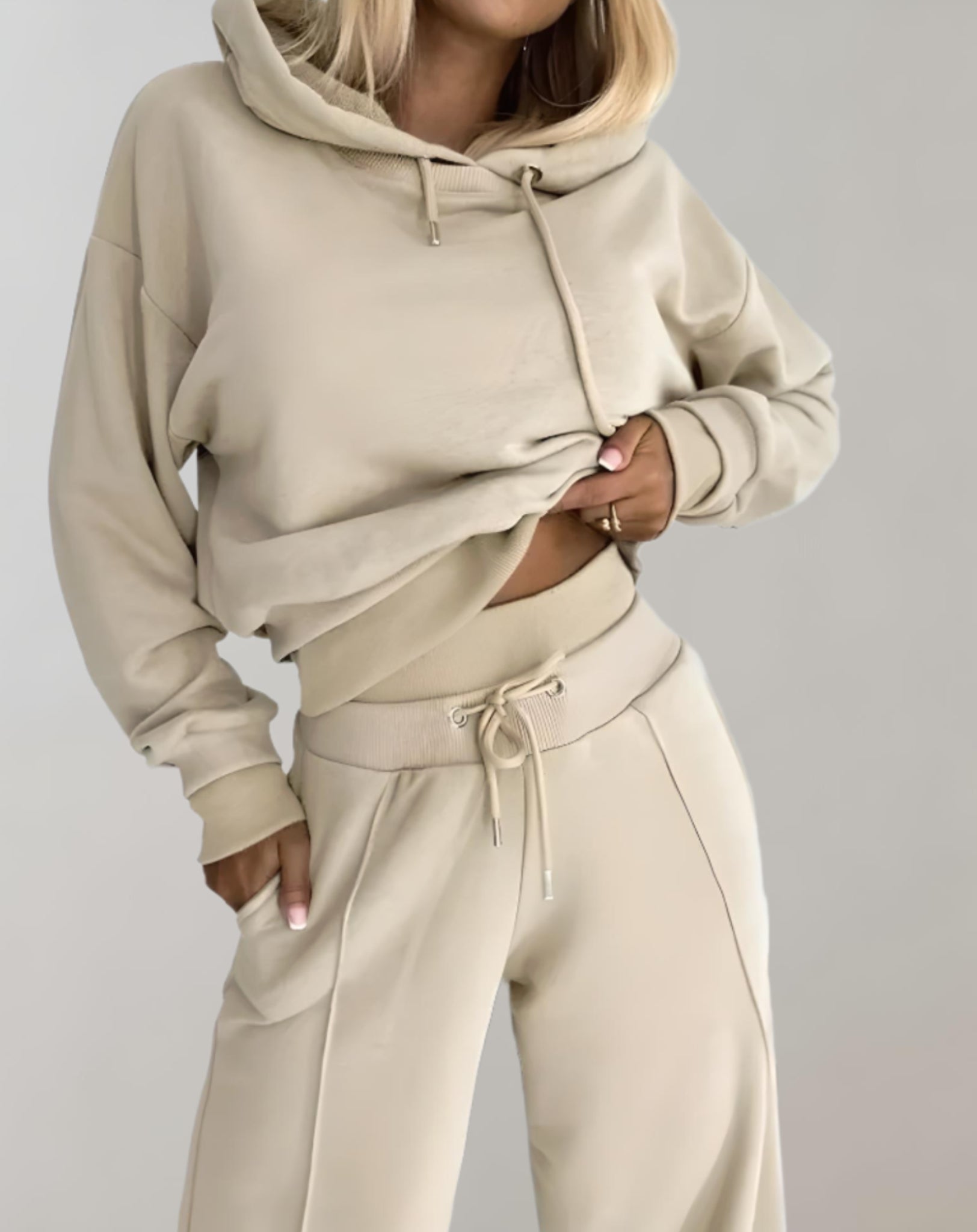 Women's Hoodie Tracksuit Set – Wide Leg Lounge Set