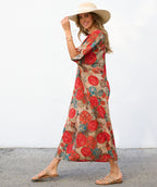 Women’s Minimalist Caftan Dress – Loose Casual Resort Style - Maisie