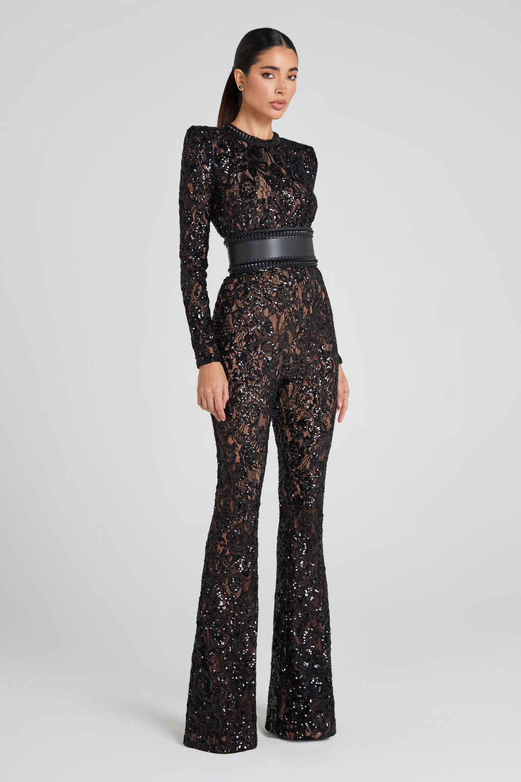 Women's Sequin Party Jumpsuit – Sparkly Formal Evening Jumpsuit