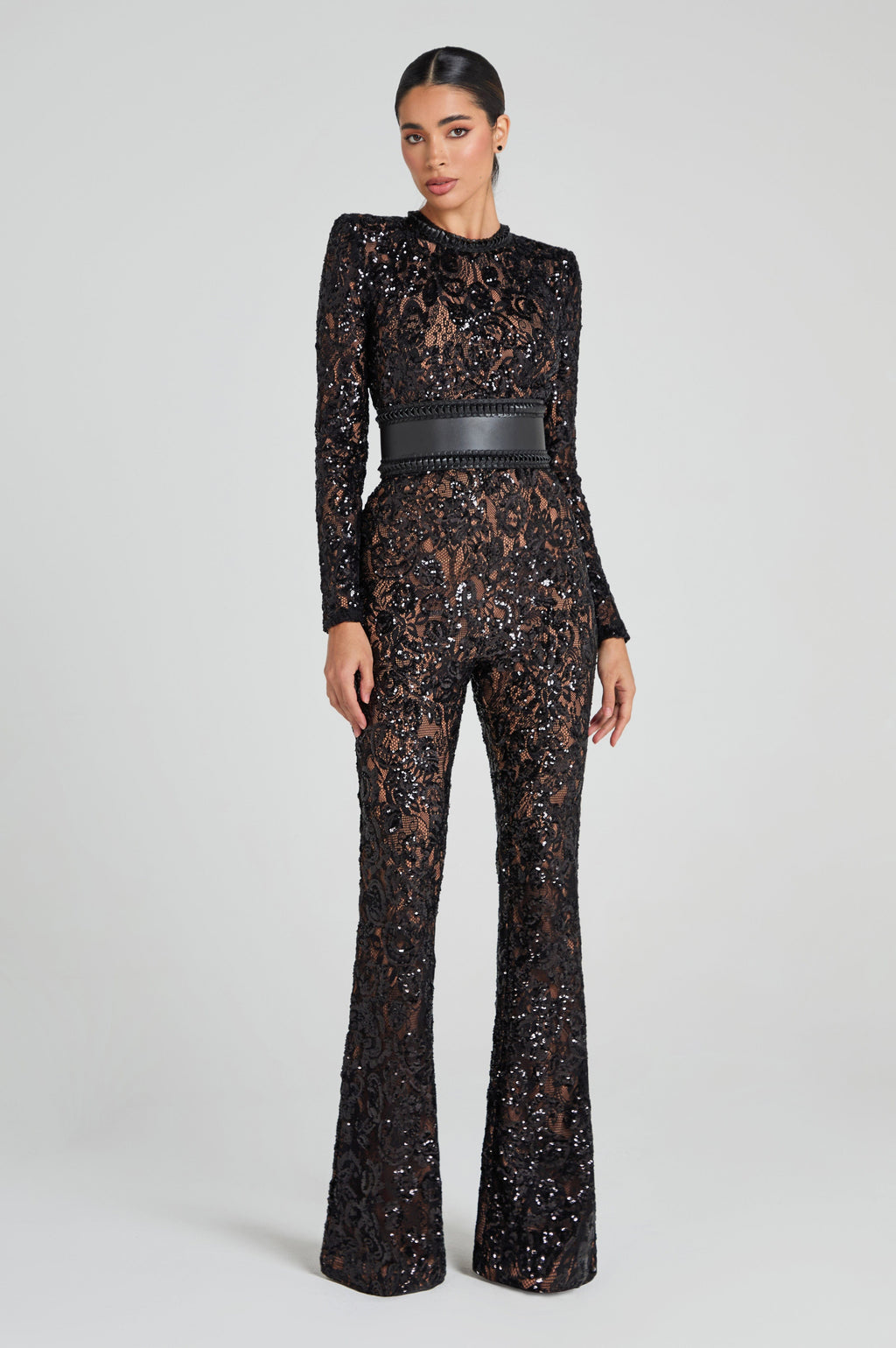 Women's Sequin Party Jumpsuit – Sparkly Formal Evening Jumpsuit