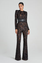 Women's Sequin Party Jumpsuit – Sparkly Formal Evening Jumpsuit