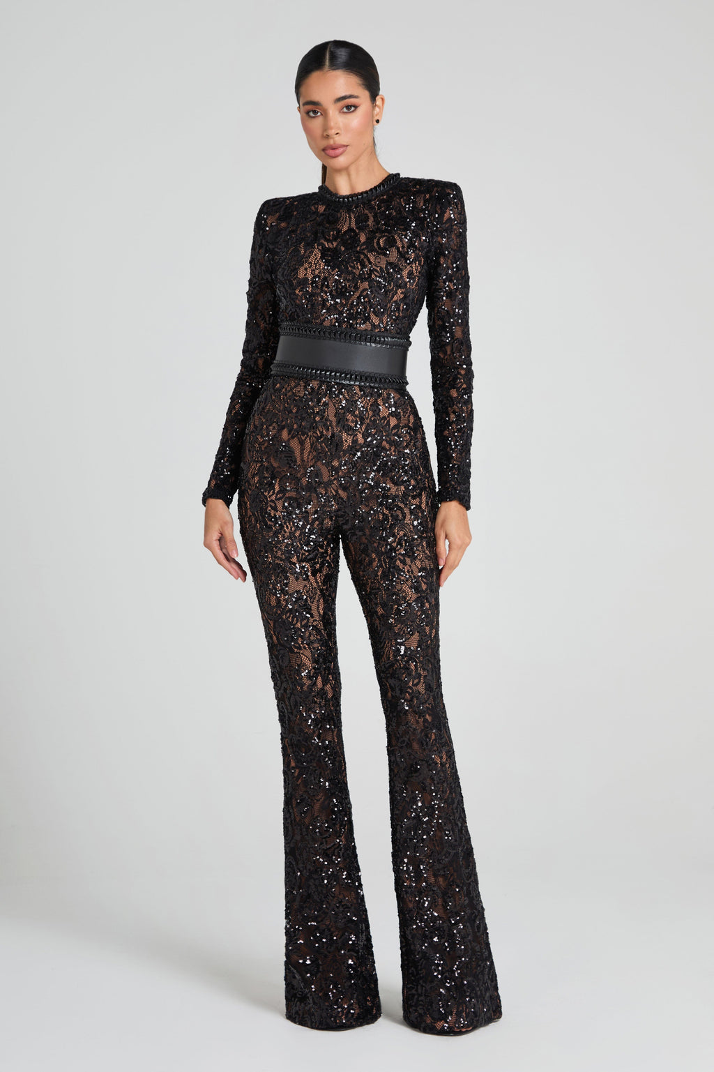 Women's Sequin Party Jumpsuit – Sparkly Formal Evening Jumpsuit