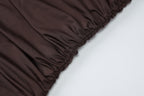 Women's Asymmetrical Draped Dress – High Neck Sash Detail Occasion Dress