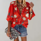 Women's Floral Summer Blouse – Lightweight Longline Blouse