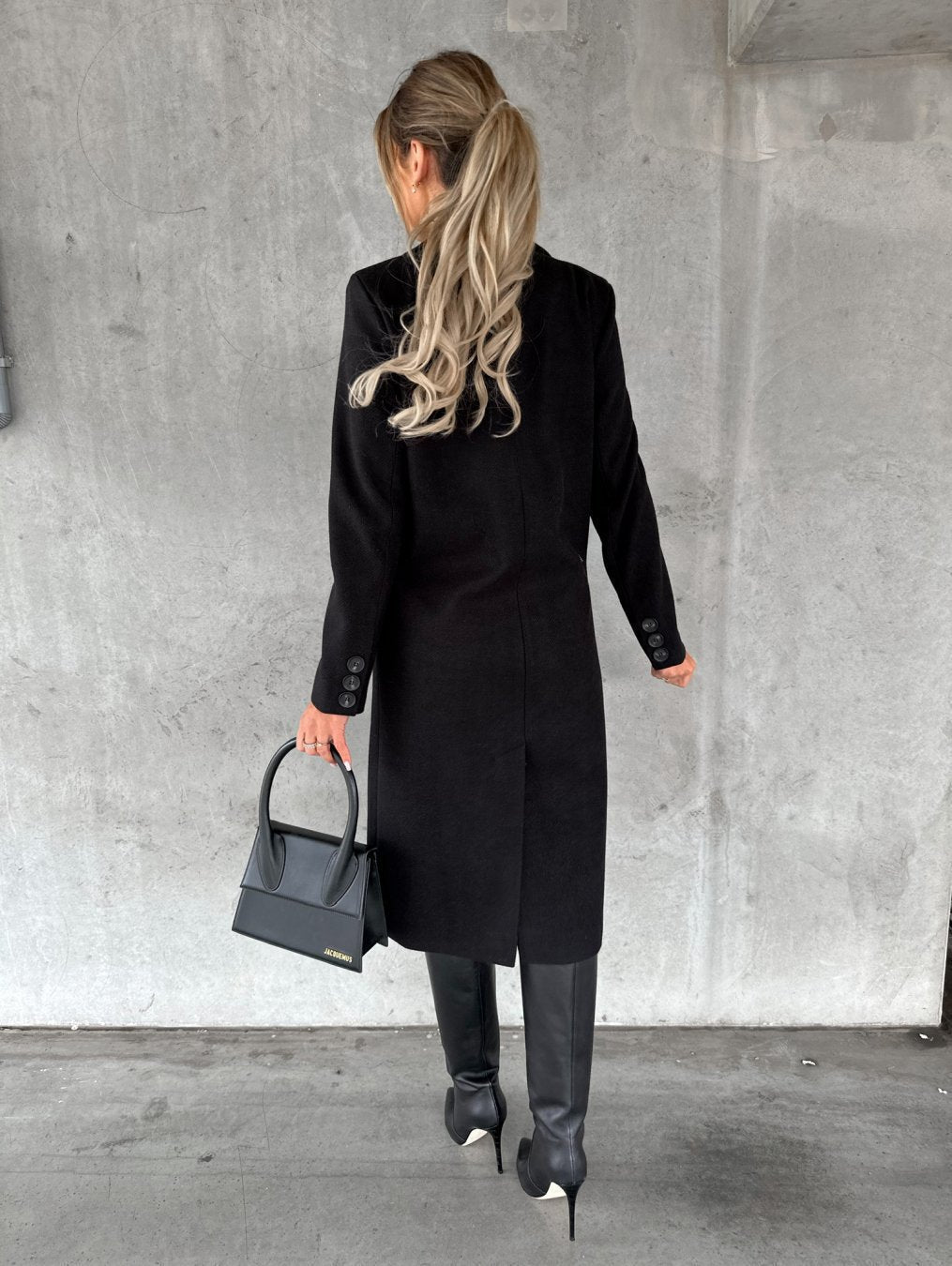 Women's Double-Breasted Long Coat – Tailored Winter Overcoat