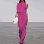Women's Sleeveless Wide Leg Jumpsuit – Relaxed Flowy Occasion Jumpsuit