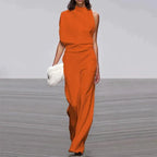 Women's Sleeveless Wide Leg Jumpsuit – Relaxed Flowy Occasion Jumpsuit