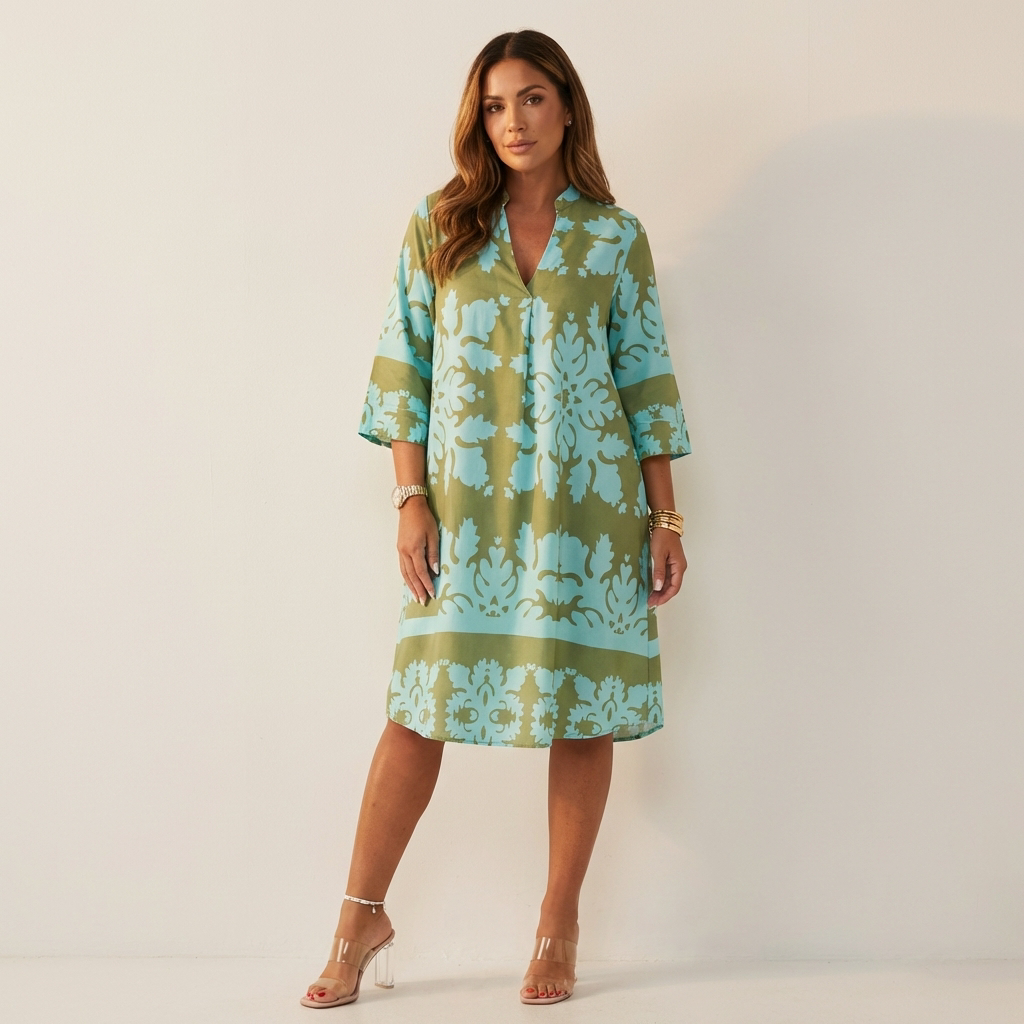 Women's Flowy Spring Dress – Casual Midi Dress