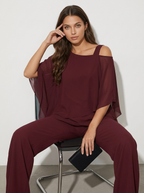 Women's Chiffon Two-Piece Set – Elegant Occasion Set