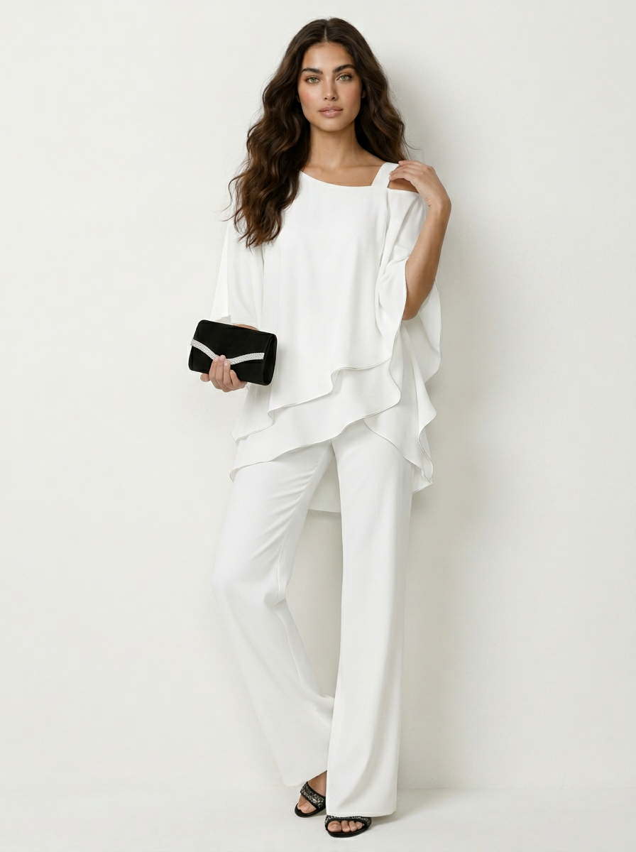 Women's Chiffon Two-Piece Set – Elegant Occasion Set