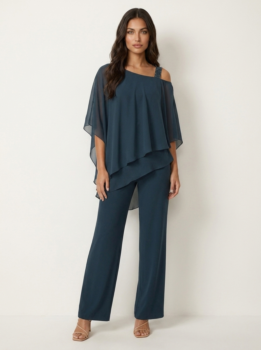 Women's Chiffon Two-Piece Set – Elegant Occasion Set