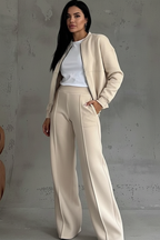 Women's Zip Lounge Set – Wide Leg Set