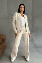 Women's Zip Lounge Set – Wide Leg Set