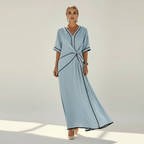 Women's Twist Waist Maxi Dress – Elegant Occasion Dress