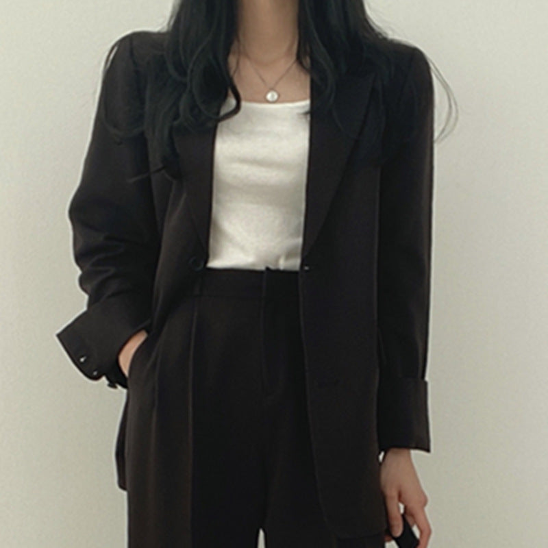 Women's Double-Breasted Blazer Set – Tailored Pants Set