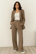 Women's Double-Breasted Blazer Set – Tailored Pants Set