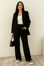 Women's Double-Breasted Blazer Set – Tailored Pants Set