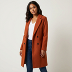 Women's Tailored Overcoat – Longline Lapel Dress Coat