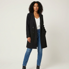 Women's Tailored Overcoat – Longline Lapel Dress Coat