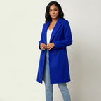 Women's Tailored Overcoat – Longline Lapel Dress Coat