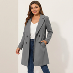 Women's Tailored Overcoat – Longline Lapel Dress Coat