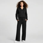 Women's Travel Two-Piece Set – Relaxed Top & Wide Leg Pants Set